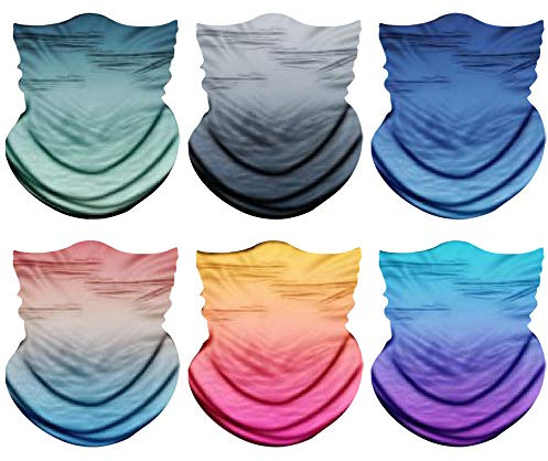 Venswell Neck Gaiter Mask for Men Women, Seamless Bandana Rave Face Cover, Magic Face Scarf, Balaclava,Headband, Headwrap, Headwear (A-Gradient)