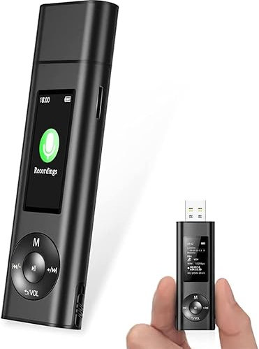 Registratore Vocale Digitale Professionale, 16 GB Portatile Registratore Audio Vocale con Attivazione Vocale e MP3 e OTG per Riunioni Interviste Classe, dispositivo di Registrazione
