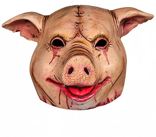 WLLLTY Halloween mask Jigsaw Saw Pig Head Cosplay Latex Mask Helmet Mask Halloween Fancy Party Carnival Costume