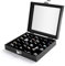 Pinkgarden Boîte de rangement pour bijoux, magnifique boîte de rangement transparente pour bagues pour femmes et filles (noir, 36 emplacements)