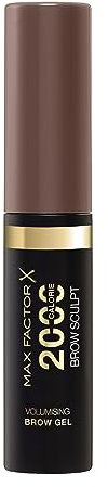 Max Factor 2000 Calorie Gel per sopracciglia, a lunga tenuta, sopracciglia più folte e voluminose, waterproof, non sbava, modella e accentua, 5 tonalità, 002 Soft Brown, 4,5 ml
