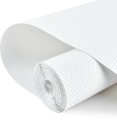 CENBEN 30cmx500cm Drawer Liners, Non Slip Shelf Liners for Kitchen Cabinets, Waterproof & Oil-Proof White Cupboard Liners Refridge Fridge Mats Kitchen Cupboard Protector for Home Office(White)