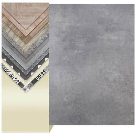 Primaflor PVC Bodenbelag Turvo | Stein Kanada | 400x500 cm | 4,00 m Breite, Betonoptik mit fühlbarer Struktur, Textilrücken, R10, Nutzungsklasse 23/31 und für Fußbodenheizung geeignet