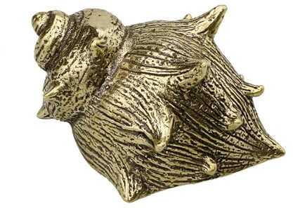 ESTINTENG Massive Kupfermuschel Antik Spaß Mikro-Skulptur Antik Messing Ware Collection Tee Haustier Desktop Briefbeschwerer - 6,8 x 5,3 cm