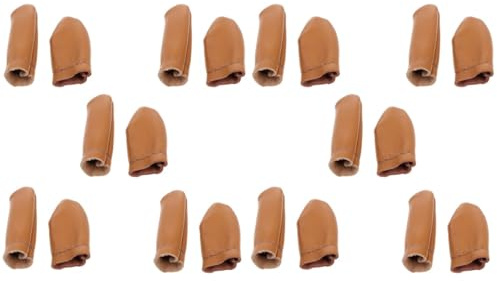 EXCEART Fingerschutz Aus Pu Fingerlinge Zum Nadelfilzen Und Basteln 10 Daumenhülsen Und 10 Zeigefingerhülsen Für Nähen Filzen DIY Handarbeit