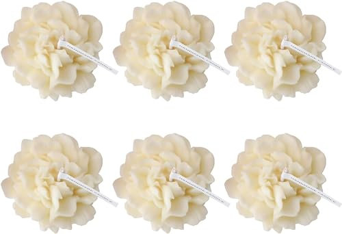HRTLSS 6pz Candele profumate a Forma di Fiore, Candele Decorative in Cera di soia con Aroma Fatto a Mano, per Regali di Compleanno per Foto da Tavolo (B)