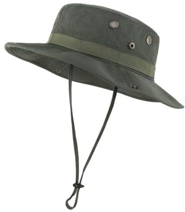 Zylioo XL-XXL Safari Sonnenhut Für Großen Kopf,Camo Boonie Hat Buschhut,Woodland 'Junglescout' Breiter Krempe Wanderhut für Outdoor Camping