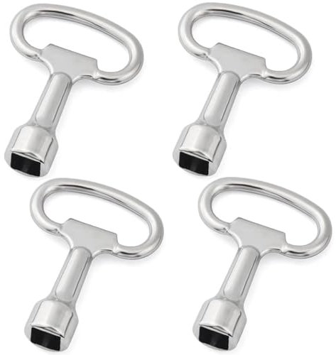 Tarocat 4 chiavi quadrate, chiavi quadrate da 8 mm, chiave di sfiato, chiave di spurgo, chiave di sfiato del riscaldamento, per contatore dell'acqua, scatola universale