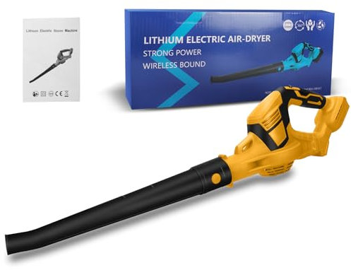 Cordless Leaf Blower for Dewalt 18V 20V Max Battery, Battery Powered Handheld Electric Jobsite Air Blower, 500CFM 130MPH, for Construction Home Garden Lawn Care (Tool Only, No Battery)