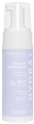 ALPHANOVA Thermal Care – Beruhigender Reinigungsschaum Hydra + – Hyaluronsäure – natürlich – Bio-zertifiziert – 150 ml