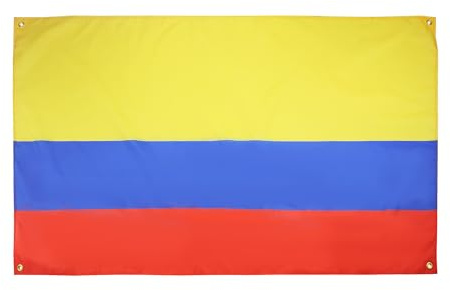 AZ FLAG Drapeau Colombie 150x90 cm Colombien Polyester Léger 4 Œillets | Usage intérieur Drapeau décoratif Colombia coutures doubles et bords renforcés avec œillets métalliques