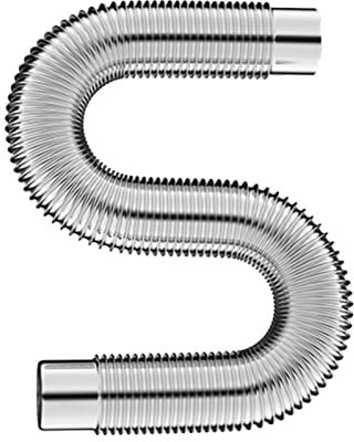 Tubo corrugado elástico para estufa de camping, tubo flexible de acero inoxidable para estufa de leña, accesorios de escape flexibles para manguera de ventilación de secadora