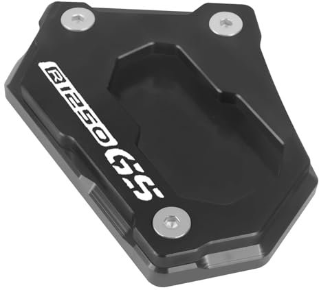 VQLDPX Motorrad-Seitenständerplatte Für B&MW R 1200 GS LC, R1200GS Rallye ADV, R1250GS Adventure, R 1250 GS, Seitenständer-Verlängerung Kickstand-Seitenständer-Verlängerungsplatte(Schwarz 1)
