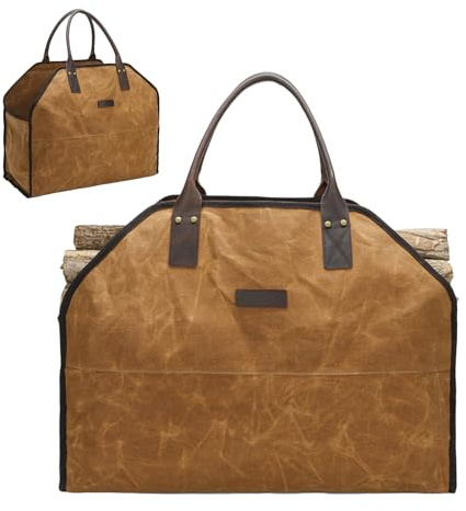 Firewood Carrier Bag - Log Tote Pouch Waterproof | Fireproof Portable Log Organizer Pouch for Camping Picnic Holiday Barbecue