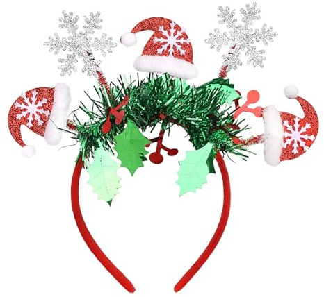 Serre Tete Noel Femme, Bandeau de Noël, Rennes Bandeaux Noël, Bandeau Décoratif Festif, Serre Tete Renne, Serre-Tête Scintillant, aux Cadeaux de Fête pour Femmes, Filles et Enfants (D, Taille unique)