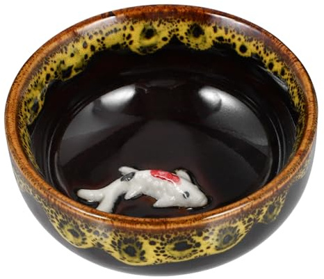 HOMSFOU Piatto D'acqua in Ceramica e Portapennelli per Calligrafia, Piccolo Calamaio Giallo Limone, Bordi Arrotondati Facile da Pulire, per Studenti e Amanti della Scrittura Artistica
