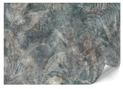 LUMASOUL Papier Peint Intissé 300x210 cm Tropical Panoramique Tapisserie Murale Facile à Monter - Papiers Peints Modernes Pour le Salon & Chambre à Coucher - Feuilles III