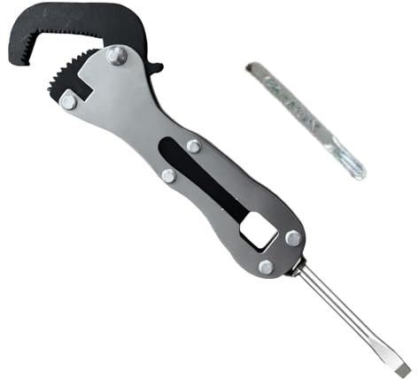 Piccola chiave regolabile, ergonomica, antiscivolo, compatta, chiave inglese regolabile, per riparazioni domestiche, manutenzione esterna, interni ed esterni, garage