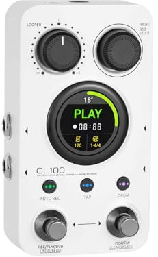 Kavolet MOOER Looper Pedal Drum Machine Multi-Purpose, 300 Minuters Inspelningskapacitet, Elektrisk Gitarreffektpedal för Musiker (#1)