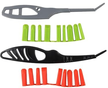Gettimore Ensemble de racloirs à colle en verre, outil de calfeutrage léger avec 3 têtes remplaçables pour cuisine et salle de bain, grattoir d'angle en plastique pour lignes de calfeutrage lisses