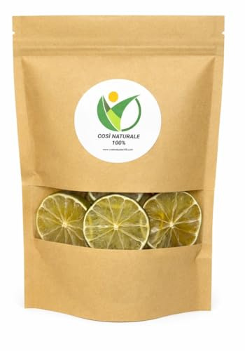 COSI NATURALE 100% Lime essiccate Naturali al 100% perfette per Cocktail Gin Tonic Tè Tisane e Acque aromatizzate Ottime anche in Cucina per Aromatizzare Stufati e piatti di Pesce (100g)