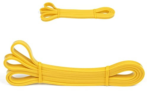 Bande De Résistance Elastique JAUNE - 0.64 cm 2-7kg Pour Yoga Musculation Gymnastique Suédoise Fitness physiothérapie et entraînement de force Homme Et Femme Mobilité la Souplesse Latex Naturel