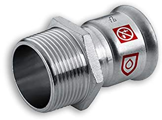 C-Stahl Pressfitting M Kontur - Übergangsstück (AG) - 22mm x DN 25 (1)