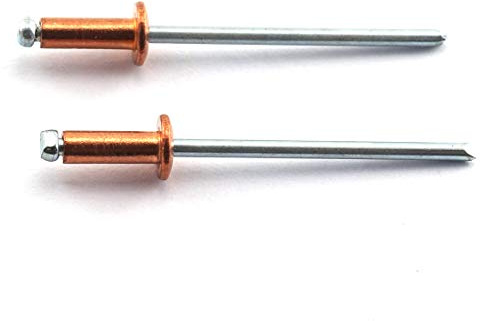 HJ Garden Blindniete, Kupfer, selbststeckend, offenes Ende, Kuppelkopf, Dekorationsschließer, Nägel, Popnieten, Kern Zugnieten 3.2x9mm 60PCS