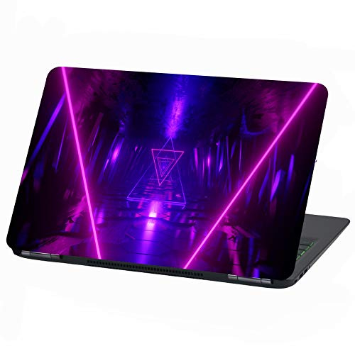 Laptop Folie Cover Abstrakt Klebefolie Notebook Aufkleber Schutzhülle selbstklebend Vinyl Skin Sticker (LP17 Neon Light, 17 Zoll)