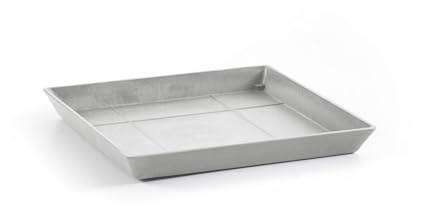 Soucoupe Square 30 Blanc Gris - 28 x 28 x H. 3 cm