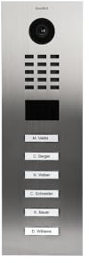 Portier vidéo IP Multi-utilisateurs 6 sonnettes - Doorbird D2106V - Encastrable - Finition INOX