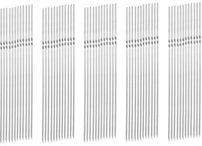 Cabilock 50 Stück Spieße Für Kabobs Flache Spieße Kabob Stick Flache Spie?e Kabob-spie?e Schaschlikspieße Schaschlikstäbchen Metall-spieße Fleischspieße Kabob-stick -sticks Grill Stahl
