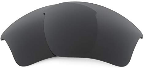 Revant Replacement Lenses for Oakley Half Jacket 2.0 XL sunglasses, UV Protection, Anti-Scratch and Impact Resistant, Elite Polarized Stealth Black
