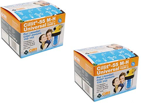PACK 2 PEZZI Cillichemie Cillit-55 M-H Uni Polifosfati X Immuno 12X80 Gr