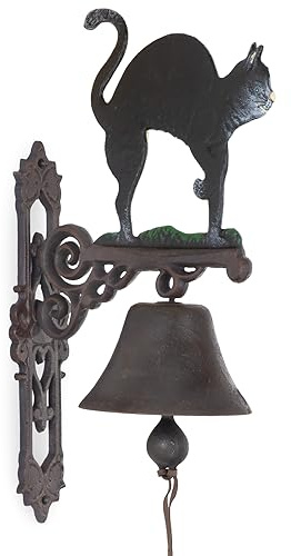Moritz Türglocke Glocke 43 cm Katze mit Buckel Gusseisen Antik Stil Retro Klingel Wand Montage