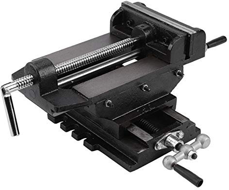 Auoeer Machine Vise, 6 Cros-s Slide Drill Press Vise Table Mount Metal Milling Vice Holder Clamping for Machinery Maintenance Milling Machine Drill Press