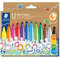 Staedtler 328-B C12 Dicke Fasermaler Noris jumbo, ergonomischer Schaft, für Kinder ab 4 Jahren, 12 Filzstifte in sortierten Farben in umweltfreundlicher Kartonverpackung