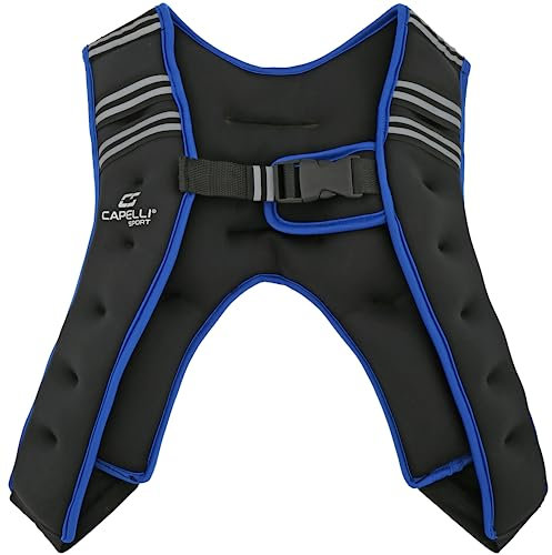 Capelli Sport Laufweste, Neopren, verstellbare Gewichtsweste für Damen und Herren, Blau/Schwarz, 4,5 kg (CSEF-1128)