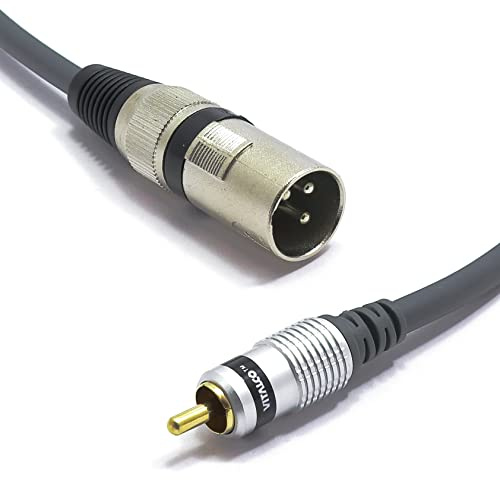 VITALCO XLR Stecker auf Cinch Mono Kabel 1.5m Mikrofonkabel 3 Polig auf Chinch Adapter