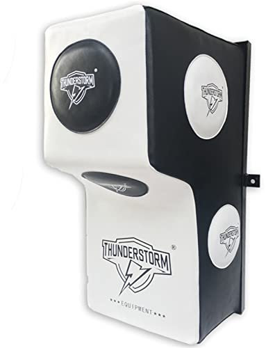 YINO PU Leder Wandhalterung Boxsack Zielscheibe Schweres Boxausrüstung für MMA Muay Thai Kickboxen Training Weiß