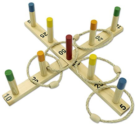 Carromco ORIGINAL Wikinger Ringwurfspiel – Outdoor Spielzeug, Gartenspiel & Gesellschaftsspiel aus Holz, Geschicklichkeitsspiel, perfekt für Outdoor & Familienspaß