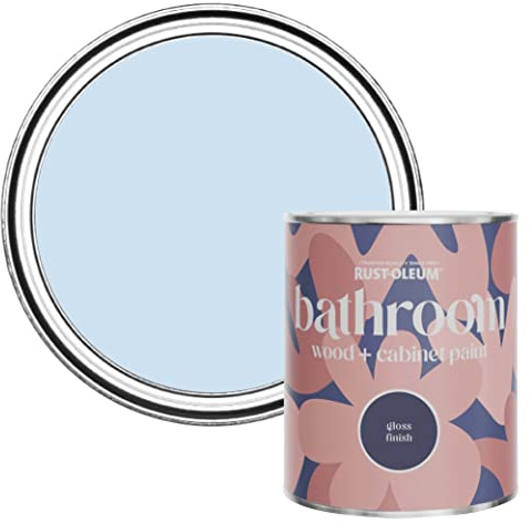 Rust-Oleum Blue Moisture Resistant Bathroom Wood and Cabinet Paint in Gloss Finish - Powder Blue 750ml