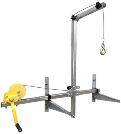 Air Conditioner Outdoor Unit Installation Hoist Bracket, Lifting Hoist for High-altitude Installation YIJIAN(3ph Folding Side+15m winch)