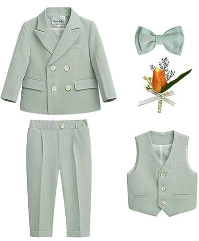 Garçons Gentleman Costume Britannique Smoking Blazer Veste Pantalon Ensemble de Tenues de vêtements de fête Costume d'anniversaire Mariage Baptême d'honneur