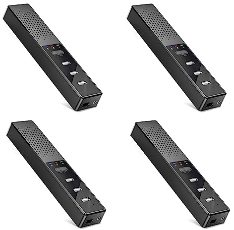 Speesy 4X Altavoces para Ordenador 3 En 1 Con Micrófono Y Hub Altavoz Conferencia USB, Micrófono de PC para Videoconferencia
