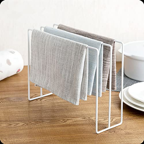 Home Kitchen Countertop Dishcloth Drying Rack, Metal Tea Towel Towel Holder Cloth Storage Rack Hand Towel Stand Rack