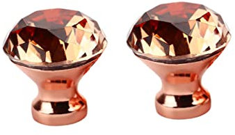 2 Stück Schranktürknöpfe Küchenschrankgriffe Glasknöpfe Schrankgriff Roségold Schrankgriff Schranktürknöpfe Möbelgriff Glas fangdanwang