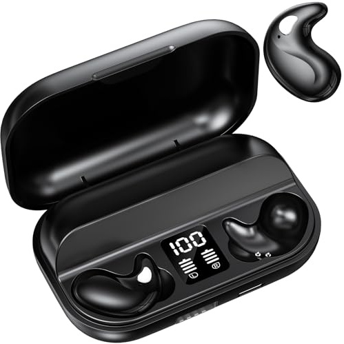 ROTRES Mini Unsichtbare Kleinste Kopfhörer Bluetooth in Ear kabellos zum Schlafen Wireless Sleep Earbuds Noise Cancelling Kopfhörer für Kleine Ohren Schlafkopfhörer Seitenschläfer Schwarz