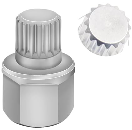 JEUCLEL ABC5/16PT Clé d'écrou de roue compatible avec VW Volkswagen Audi VAG, adaptateur de douille d'écrou de roue antivol, outil de démontage de boulons antivol