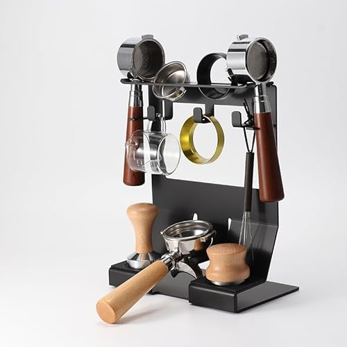TOOSOAR Siebträger Halterung Barista Station, Kaffeebar Zubehör, Kaffee-Ausrüstung Aufbewahrungsregal für 58mm Handle Portafilte